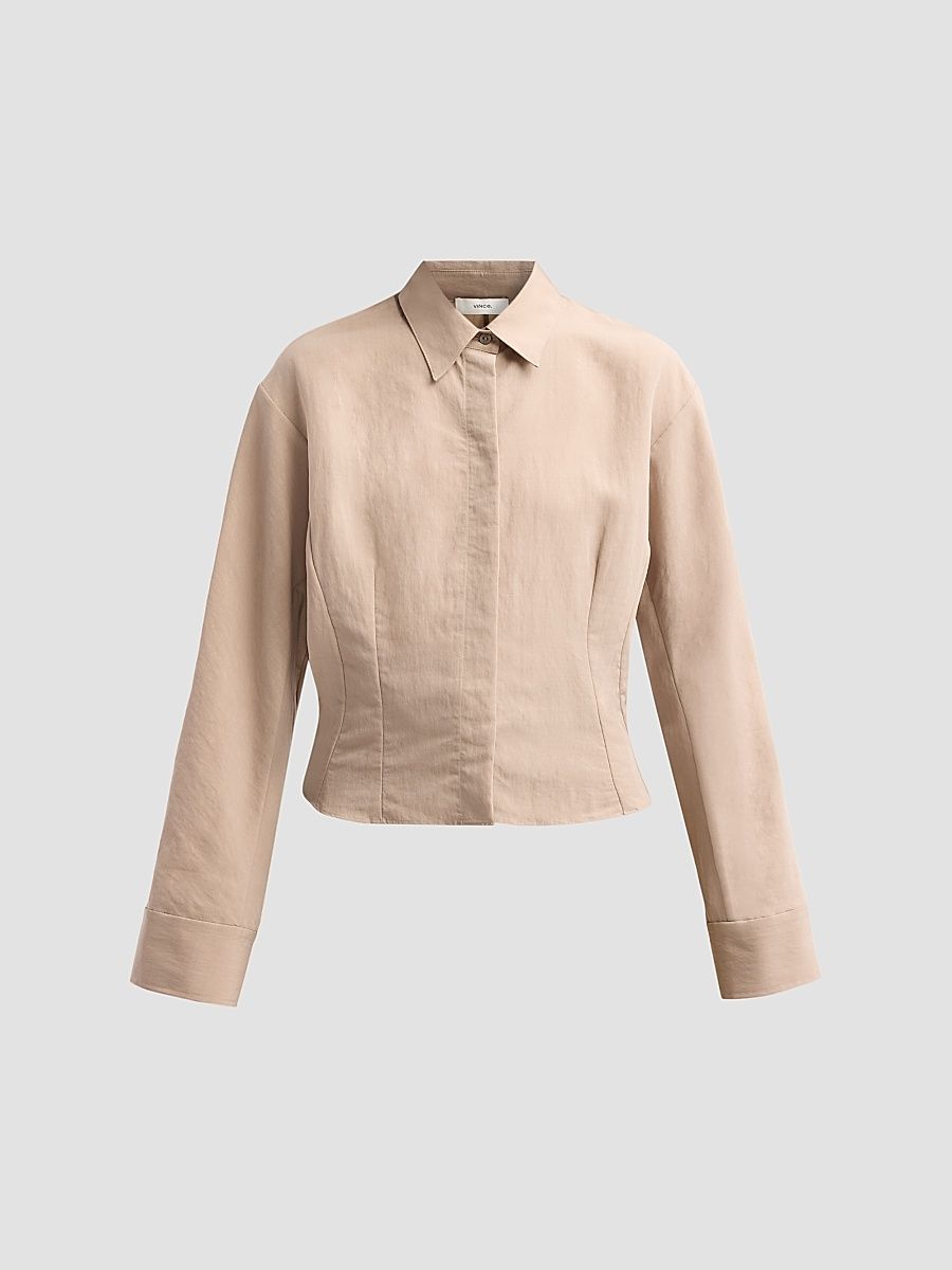 Women's Blouson Shirt Jacket - Dried Blossom - Size 8