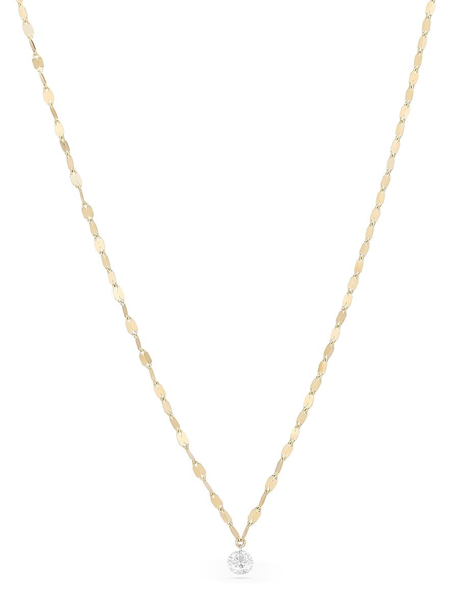 Women's Floating Diamond Two-Tone 14K Gold & 0.24 TCW Diamond Pendant Necklace - Yellow Gold