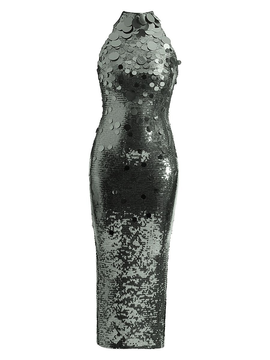 Women's The Area Halterneck Midi-Dress - Graphite - Size 4