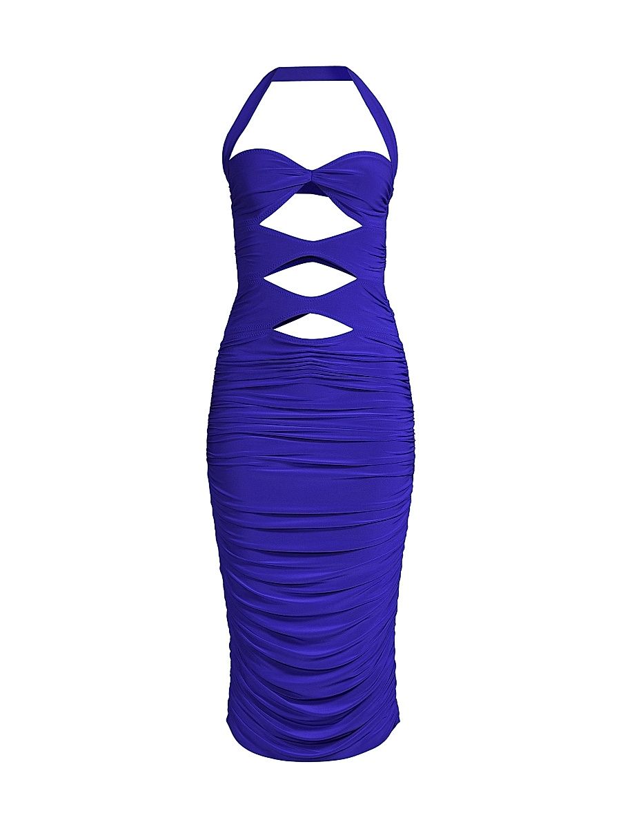 Women's Mio Peekaboo Midi-Dress - Cobalt - Size XS