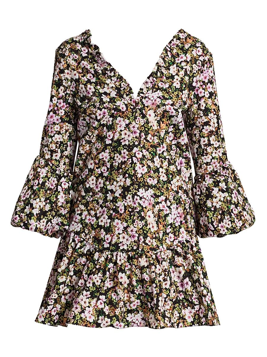 Women's Noemi Twill Sakura Minidress - Green - Size 6