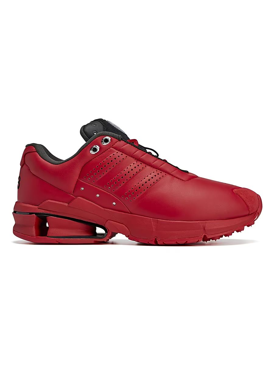 Men's A3 Control Leather Sneakers - Scarlet Black - Size 7