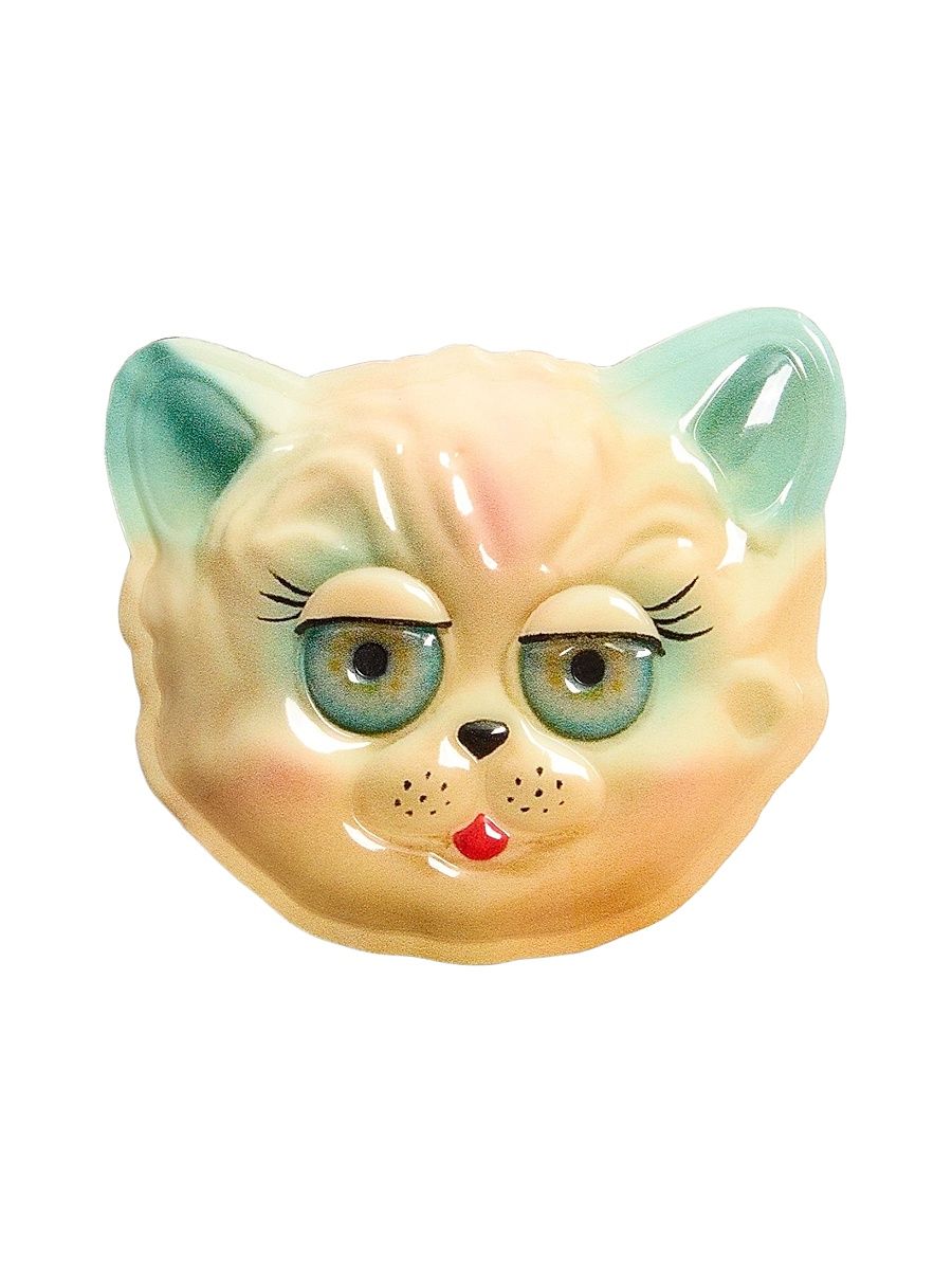 Men's Le Chat De La Maison Plastic Brooch - Multicolored