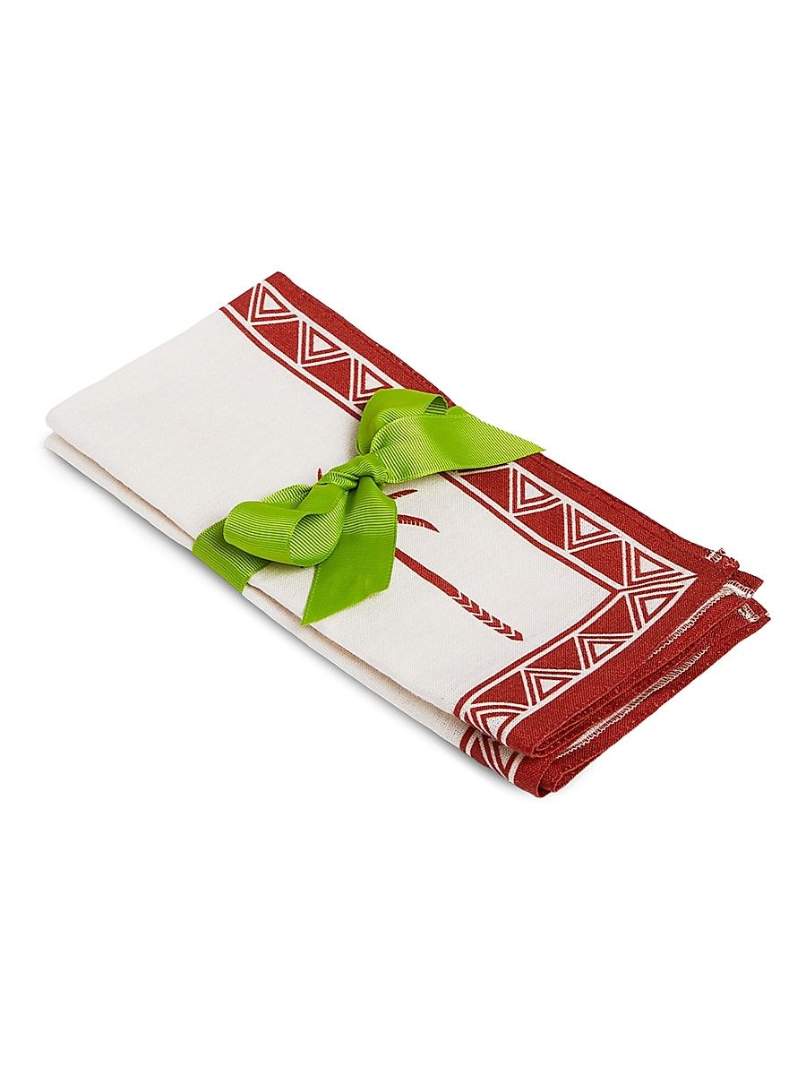 Large Napkin Set of 2 (45 x 45) - Date Palms Napkin Mattone