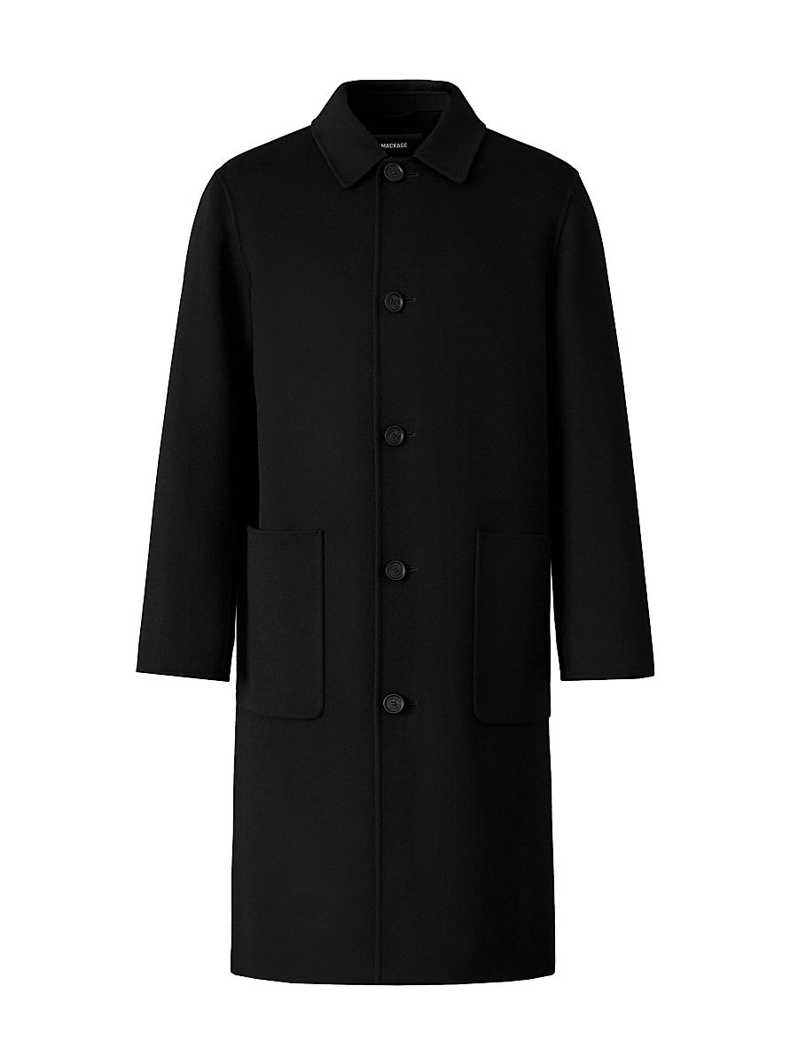 Men's Beckett Wool Coat - Black - Size 46