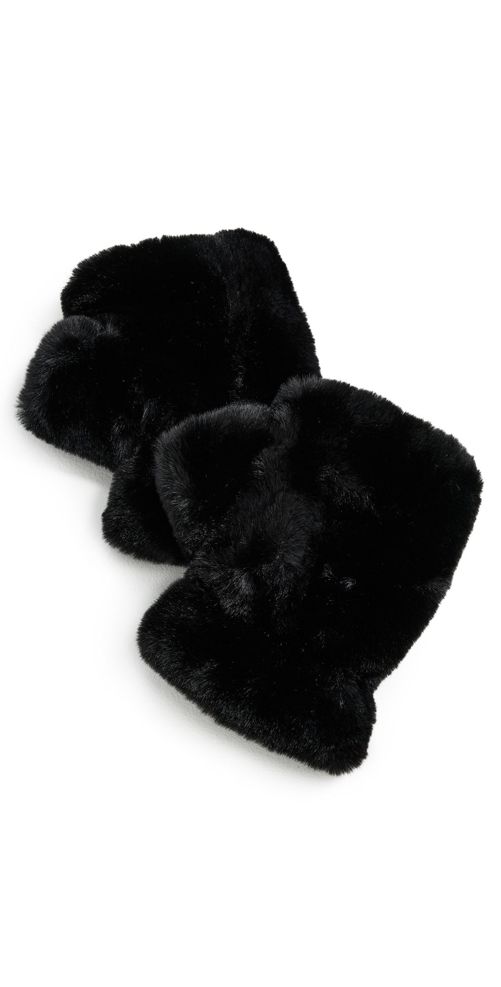 Apparis Ariel Faux Fur Fingerless Gloves Noir One Size