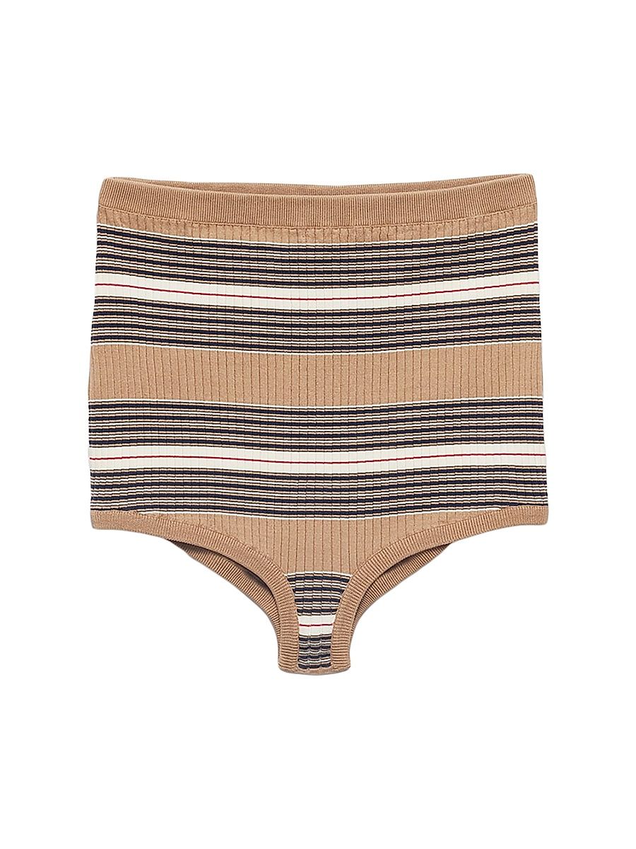 Women's Cotton Shorts - Brown - Size 8