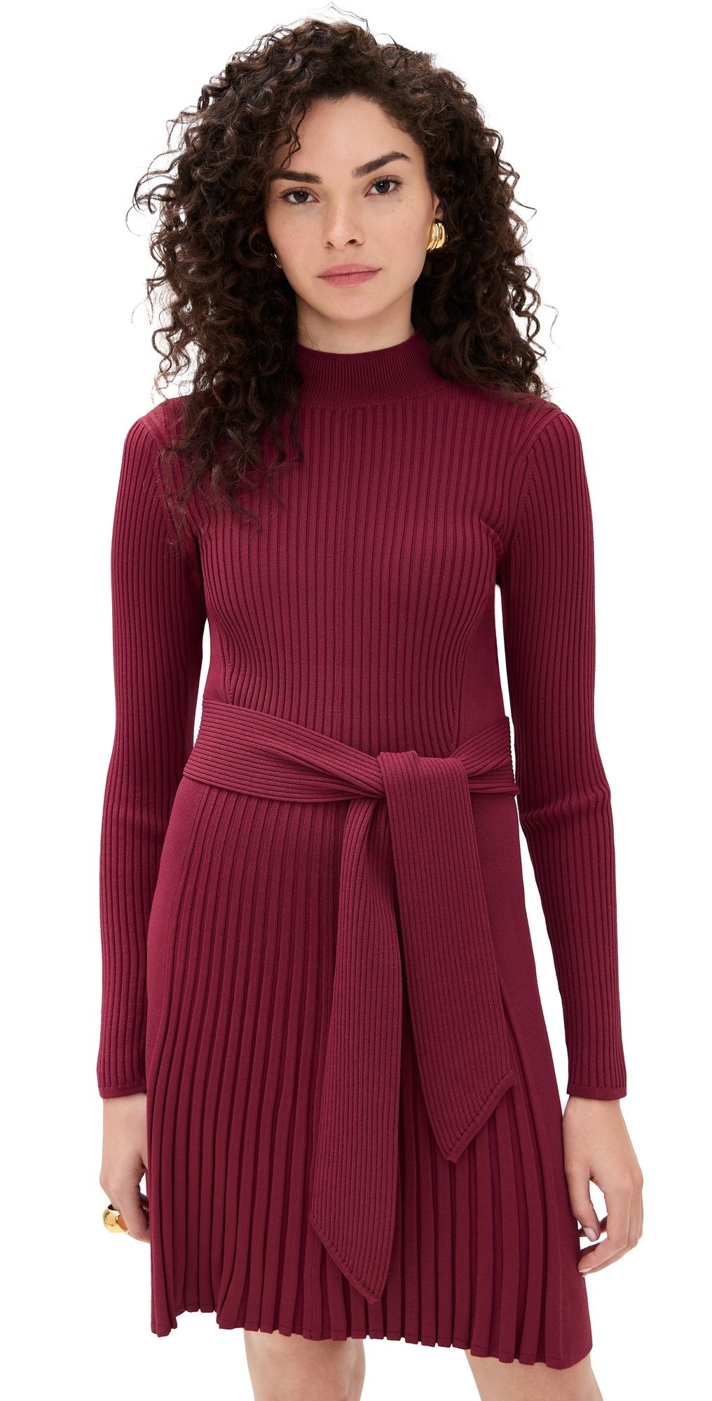 Shoshanna Tara Dress Burgundy L