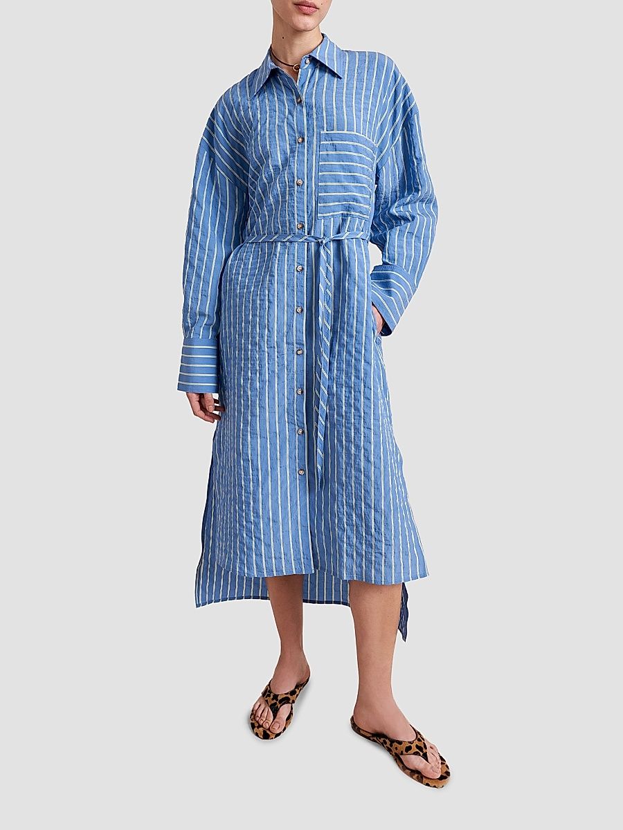 Women's Tangier Dress - Chambray Stripe - Size XL