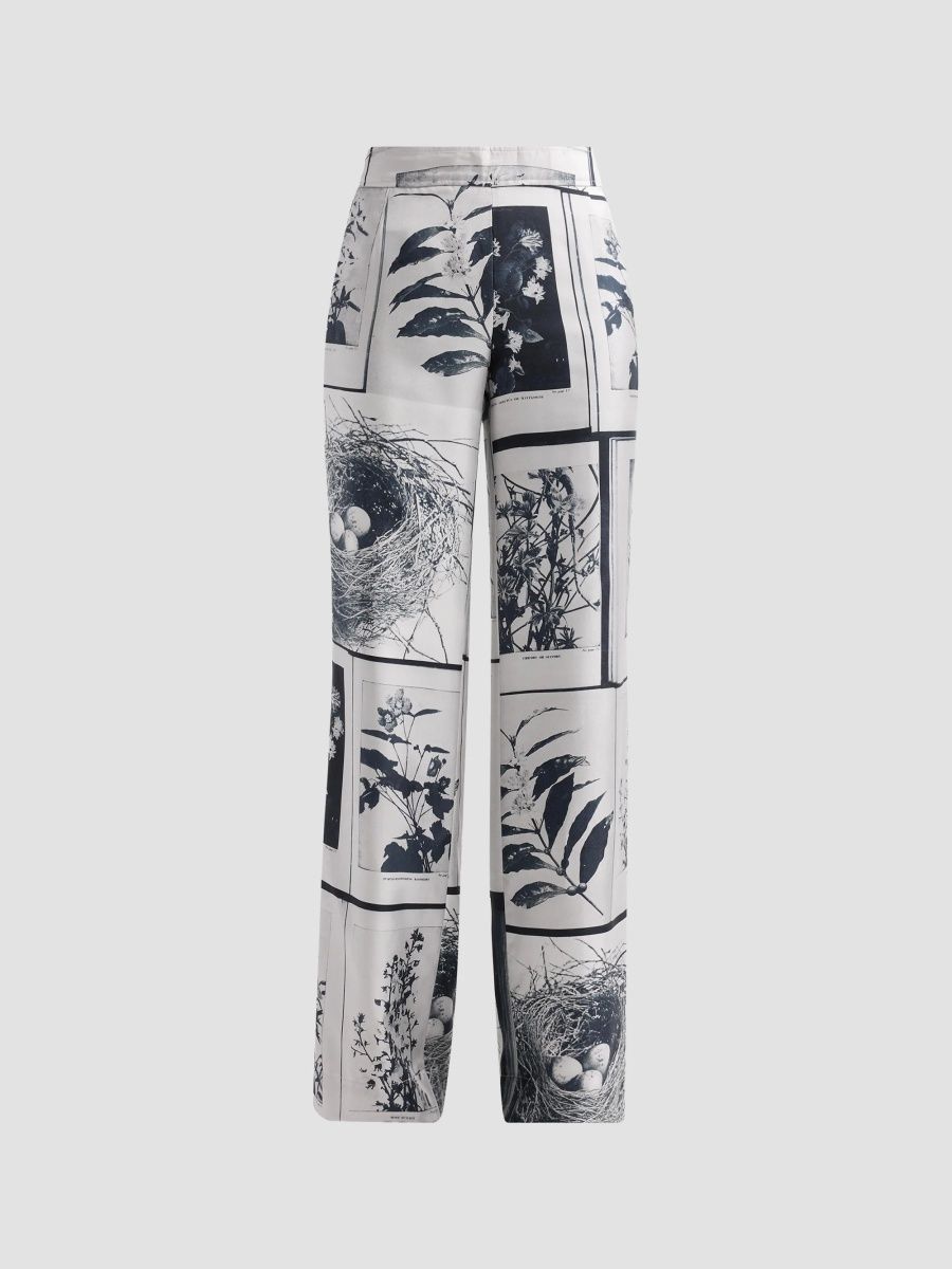 Libertine Women's Nest Slim Aarons Pants - Black Grey Multi - Size XS