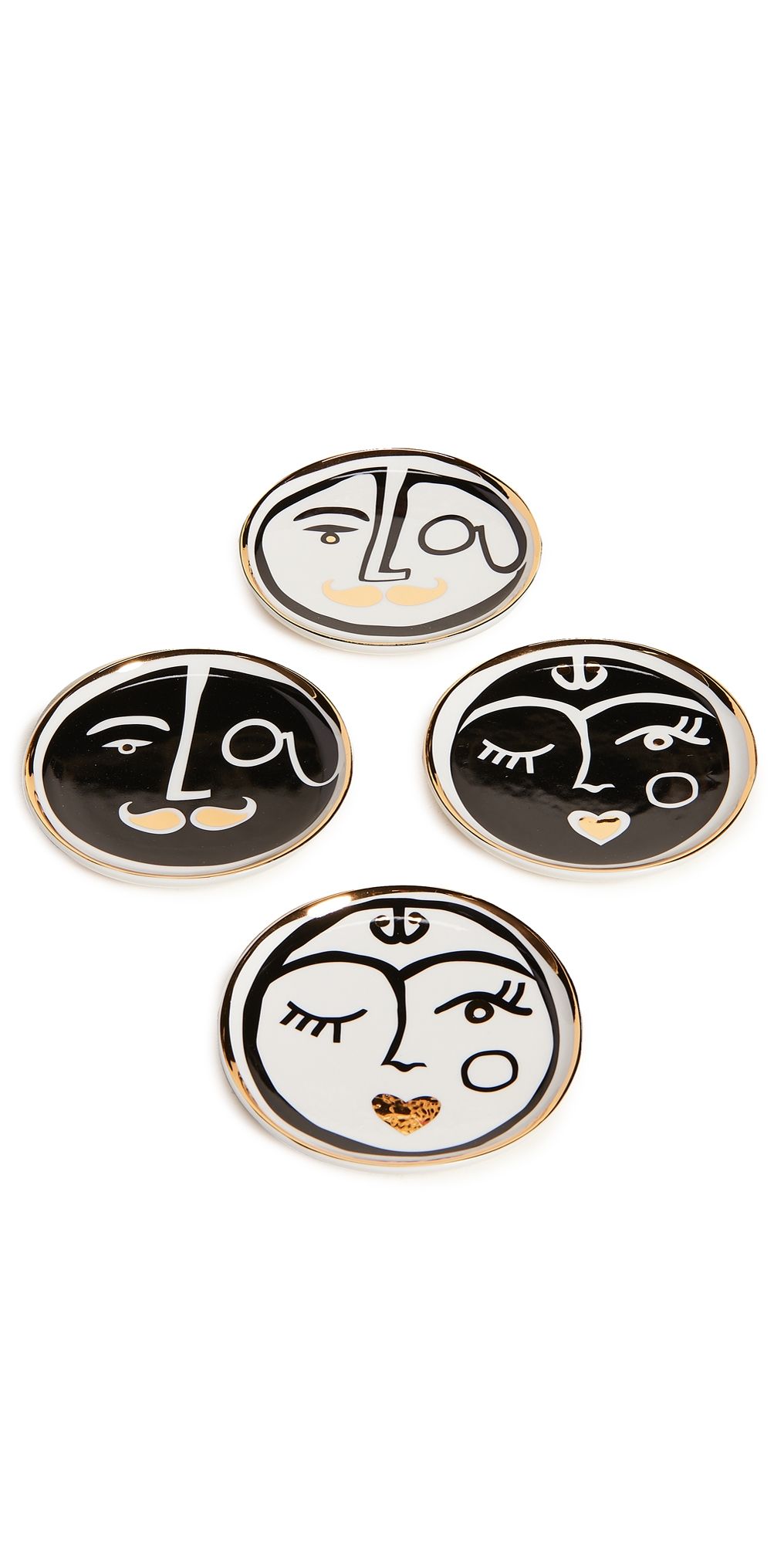 Jonathan Adler Marseilles Coasters Black One Size