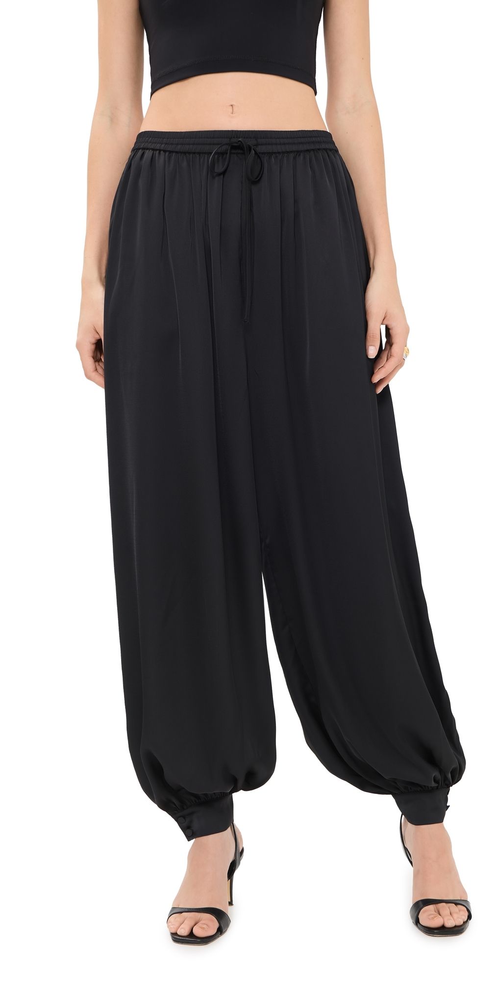Cinq à Sept Esme Satin Verne Pants Black XL