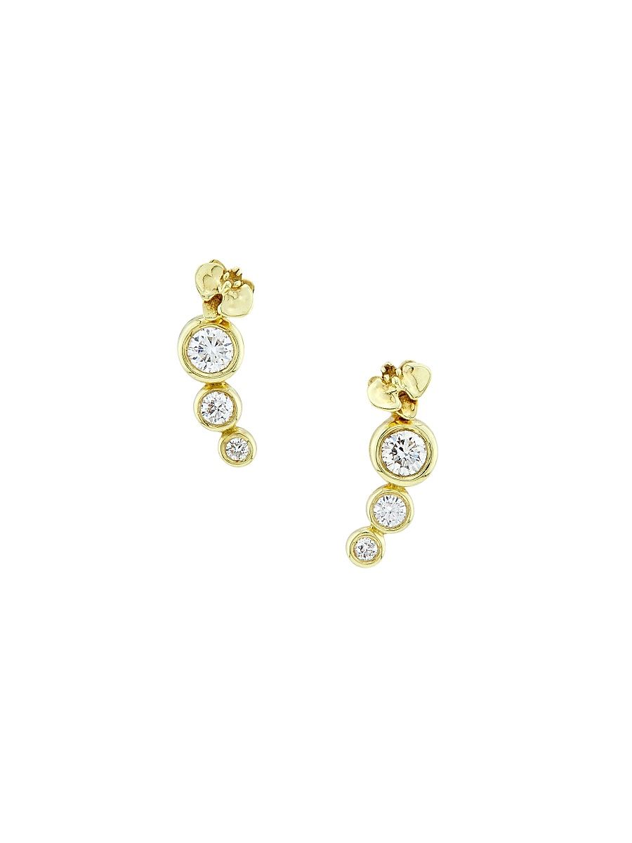Women's Kidea 18K Yellow Gold & 0.45 TCW Diamond Stud Earrings - Gold