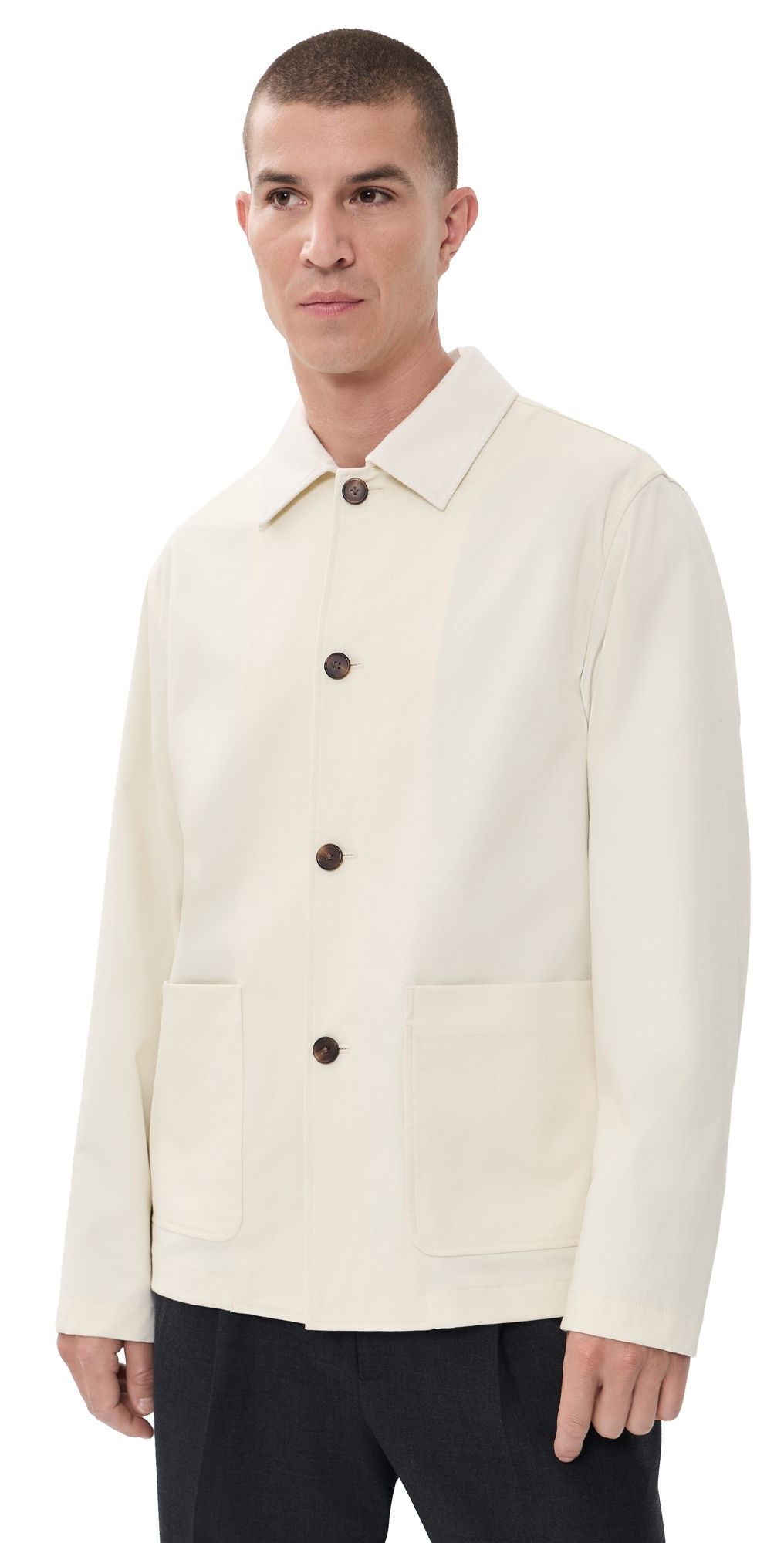 Theory 4-Button Jacket Oat Milk S
