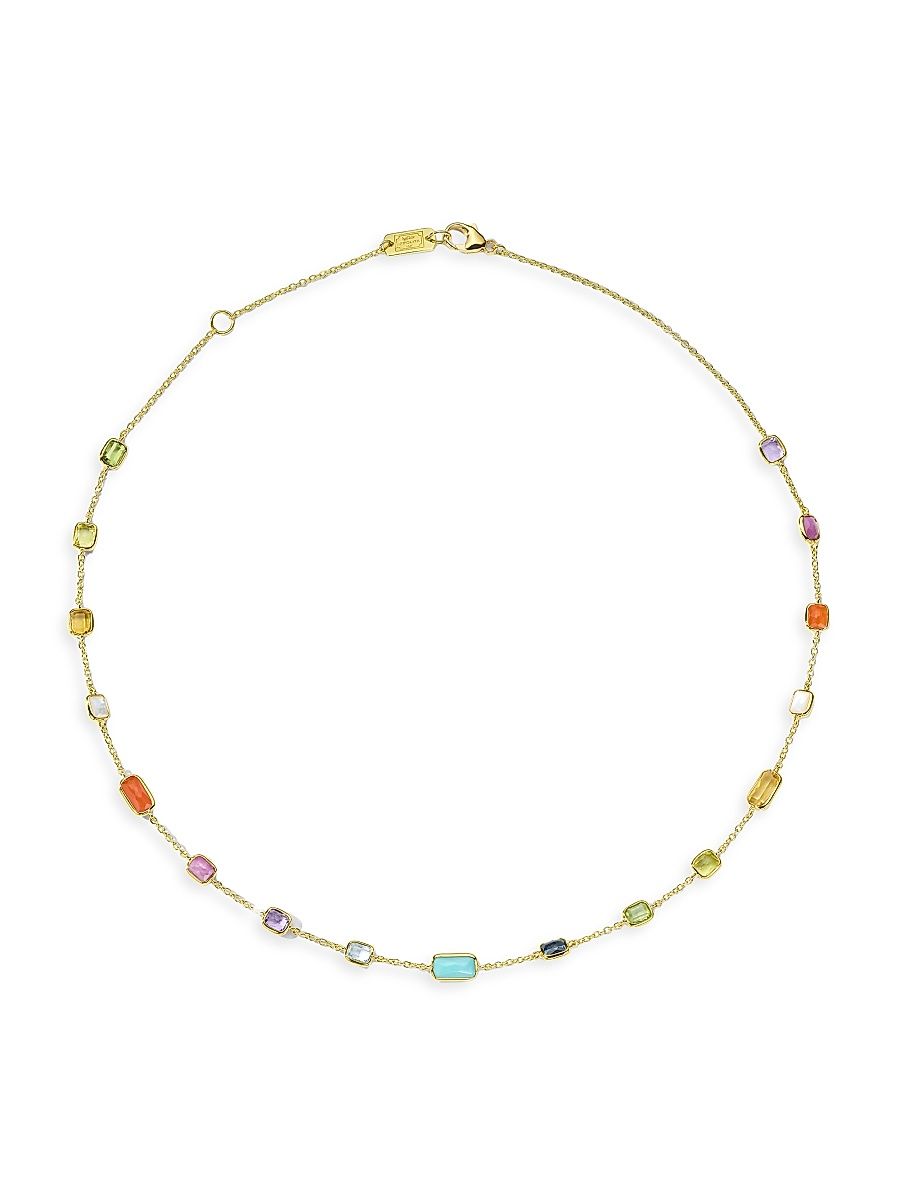 Women's Rock Candy Gelato Confetti Summer Rainbow 18K Yellow Gold & Multi-Stone Necklace - Summer Rainbow