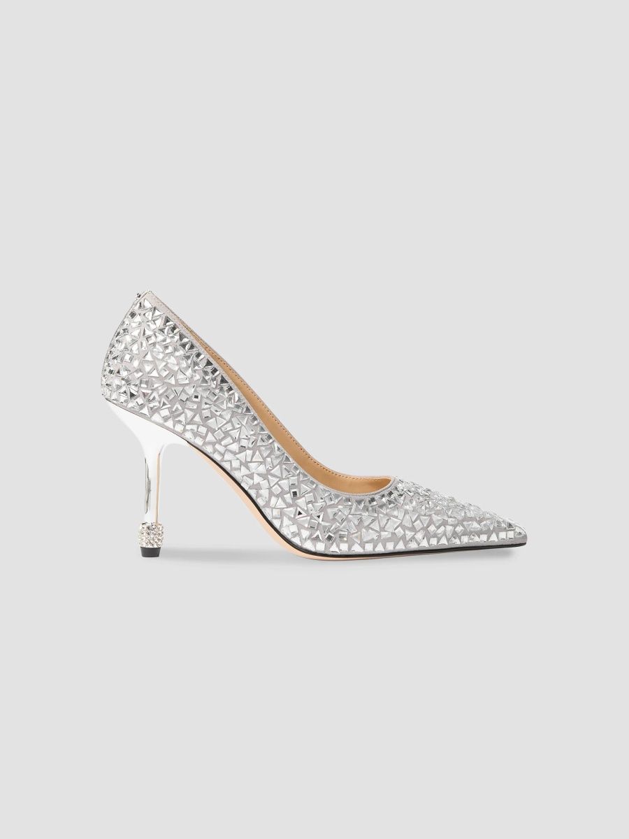 MICHAEL Michael Kors Women's Ivy 95MM Embellished Pumps - Nickel - Size 11
