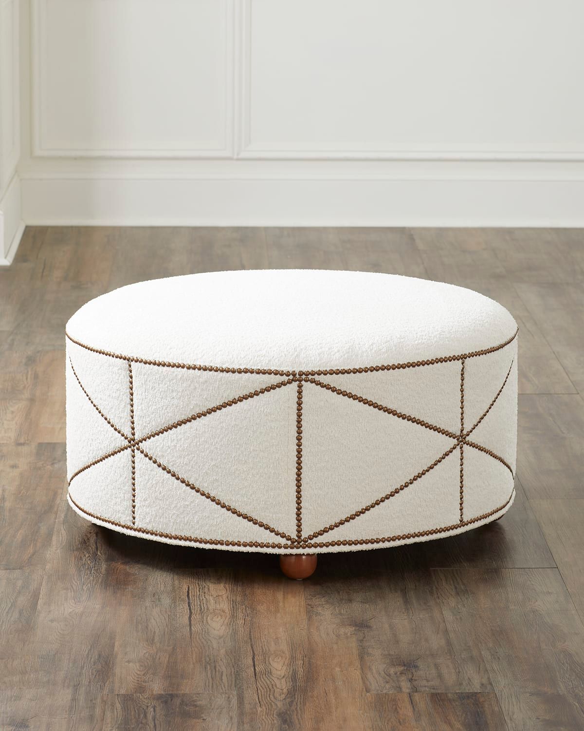 Studdington Nail-Trimmed Ottoman