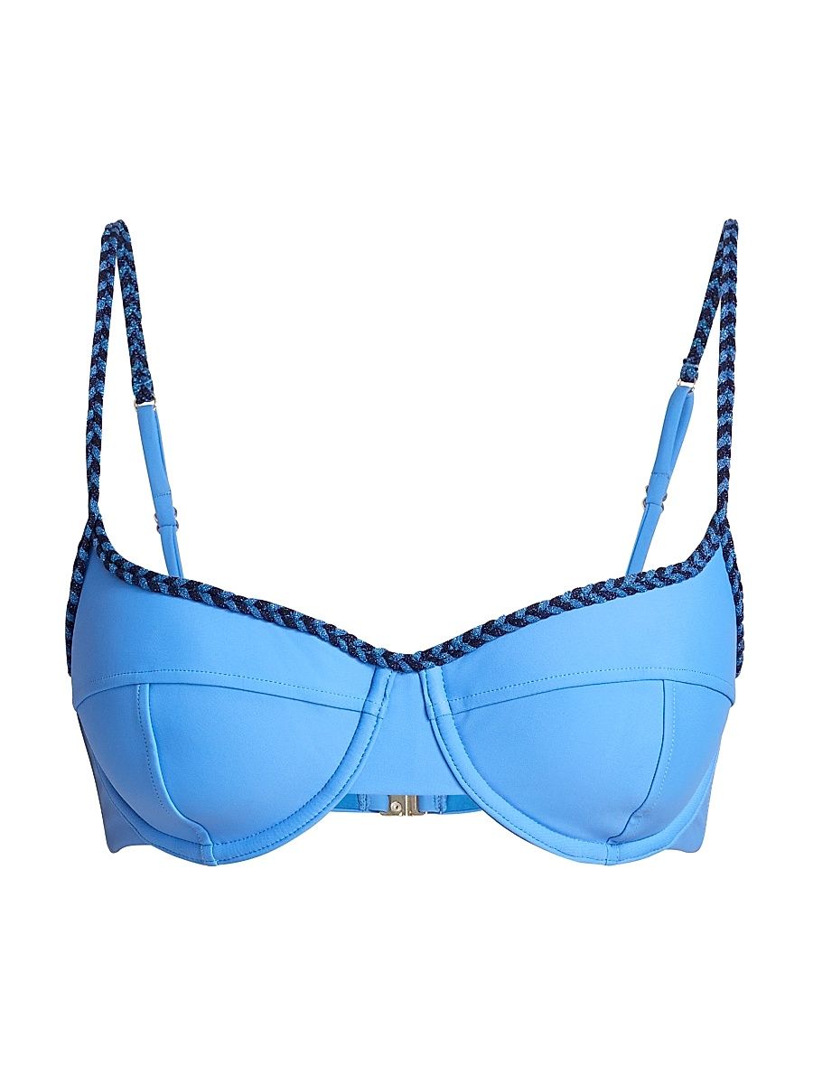 Women's Mona Braided Bikini Top - Blue - Size XL
