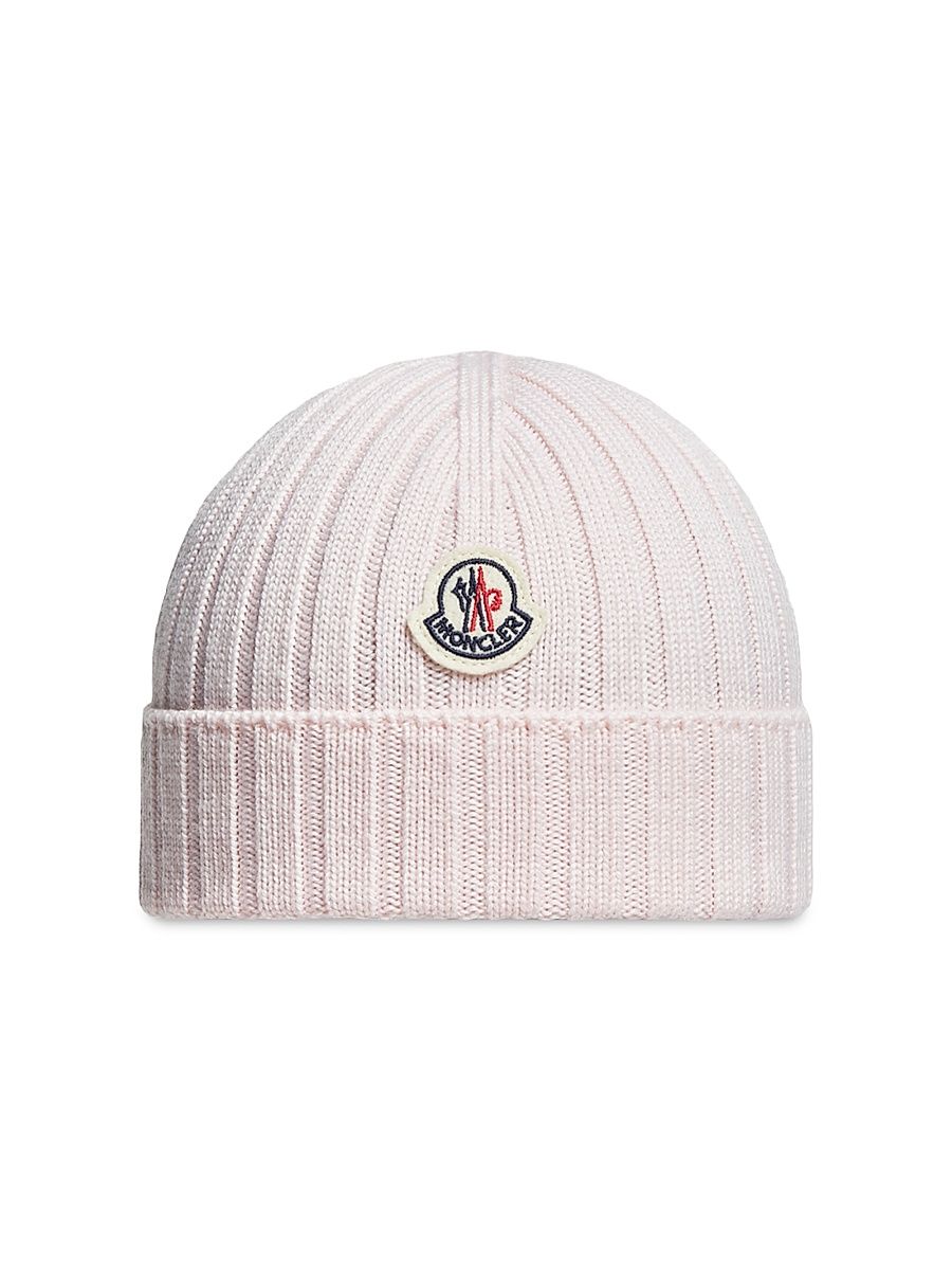 Baby Girl's & Little Girl's Beanie Hat in Wool - Light Pink - Size XS