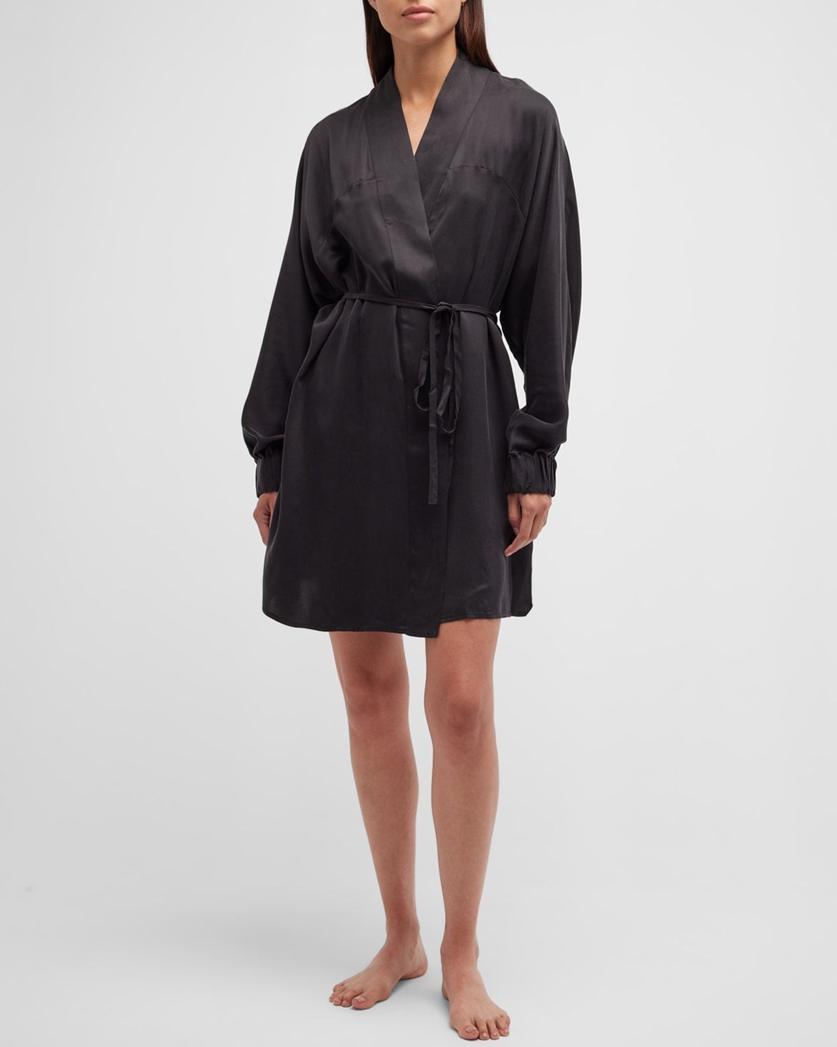 Washable Silk Short Robe