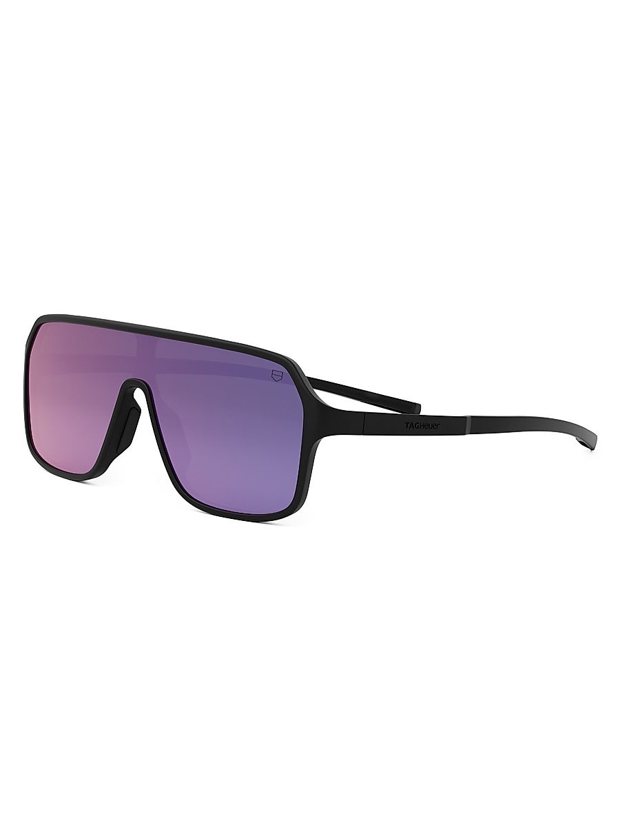 Men's Bolide Mask Sunglasses - Black Purple Mirror