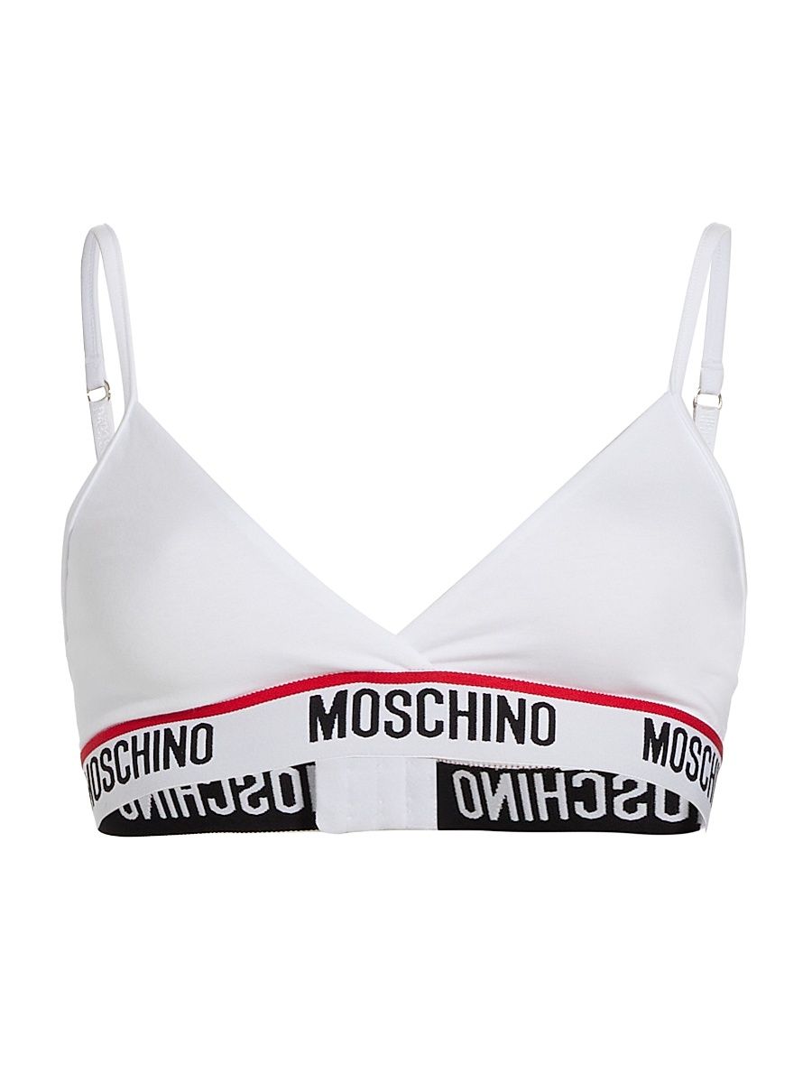 Women's Triangle Logo Bra - White Archived - Size XS