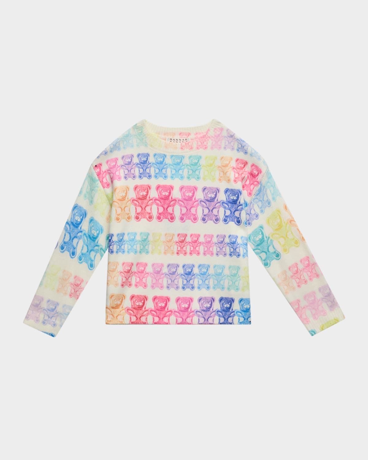 Girl & apos;s Multicolor Bear-Print Sweater, Size 4-14