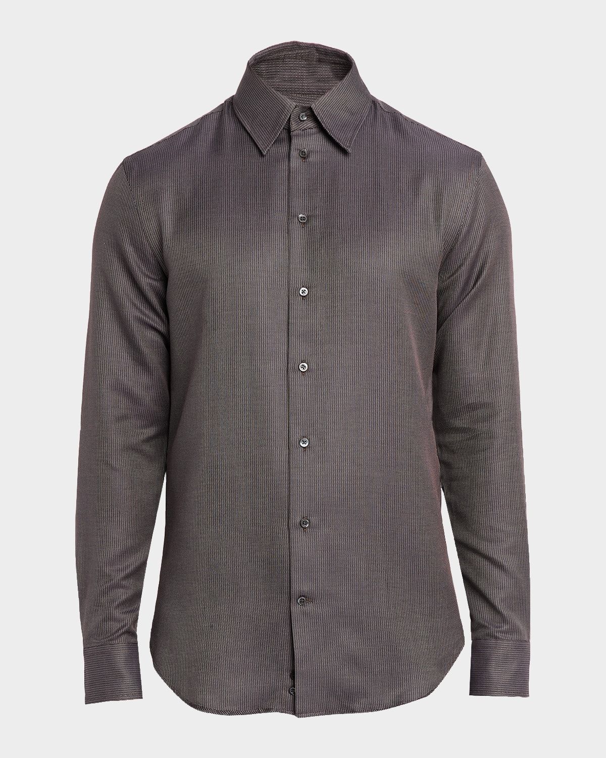 Men & apos;s Micro-Dot Cotton Modern Fit Sport Shirt