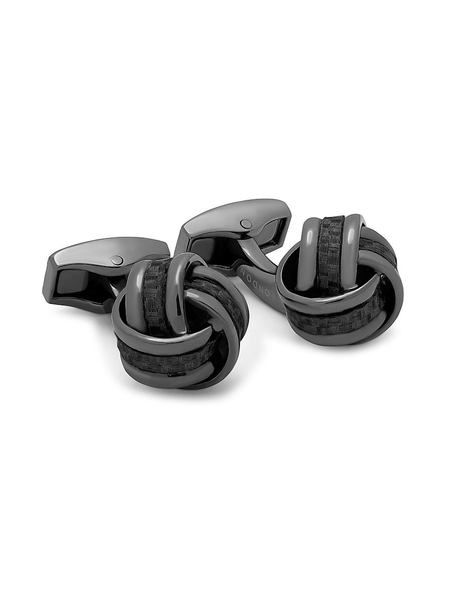 Men's Gunmetal Knot Cufflinks - Black