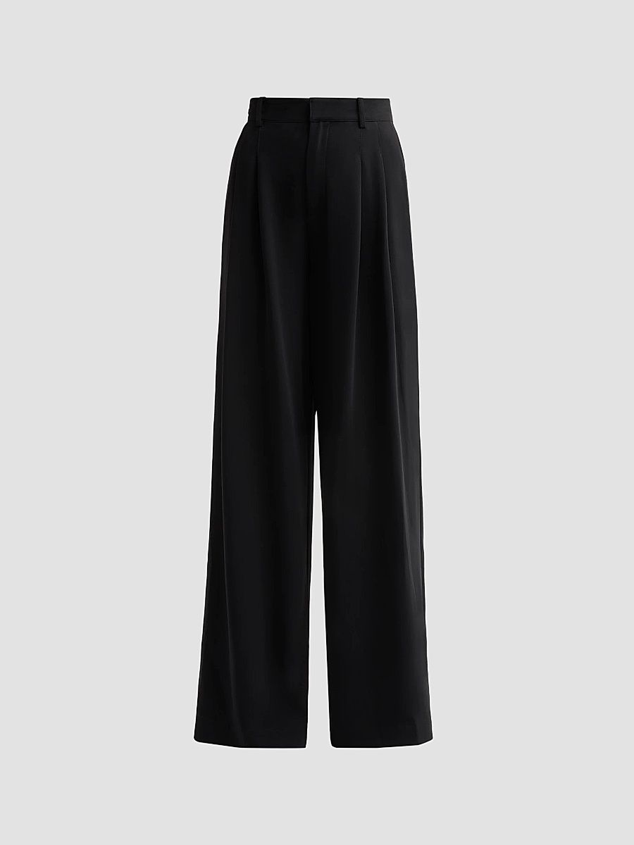 Women's Marne Pleated Trousers - Black - Size 14