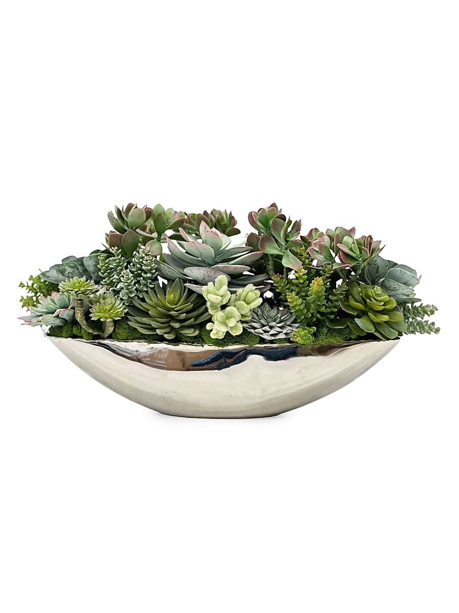 Everyday Newness Refresh Faux Succulent Arrangement - Greyish Green