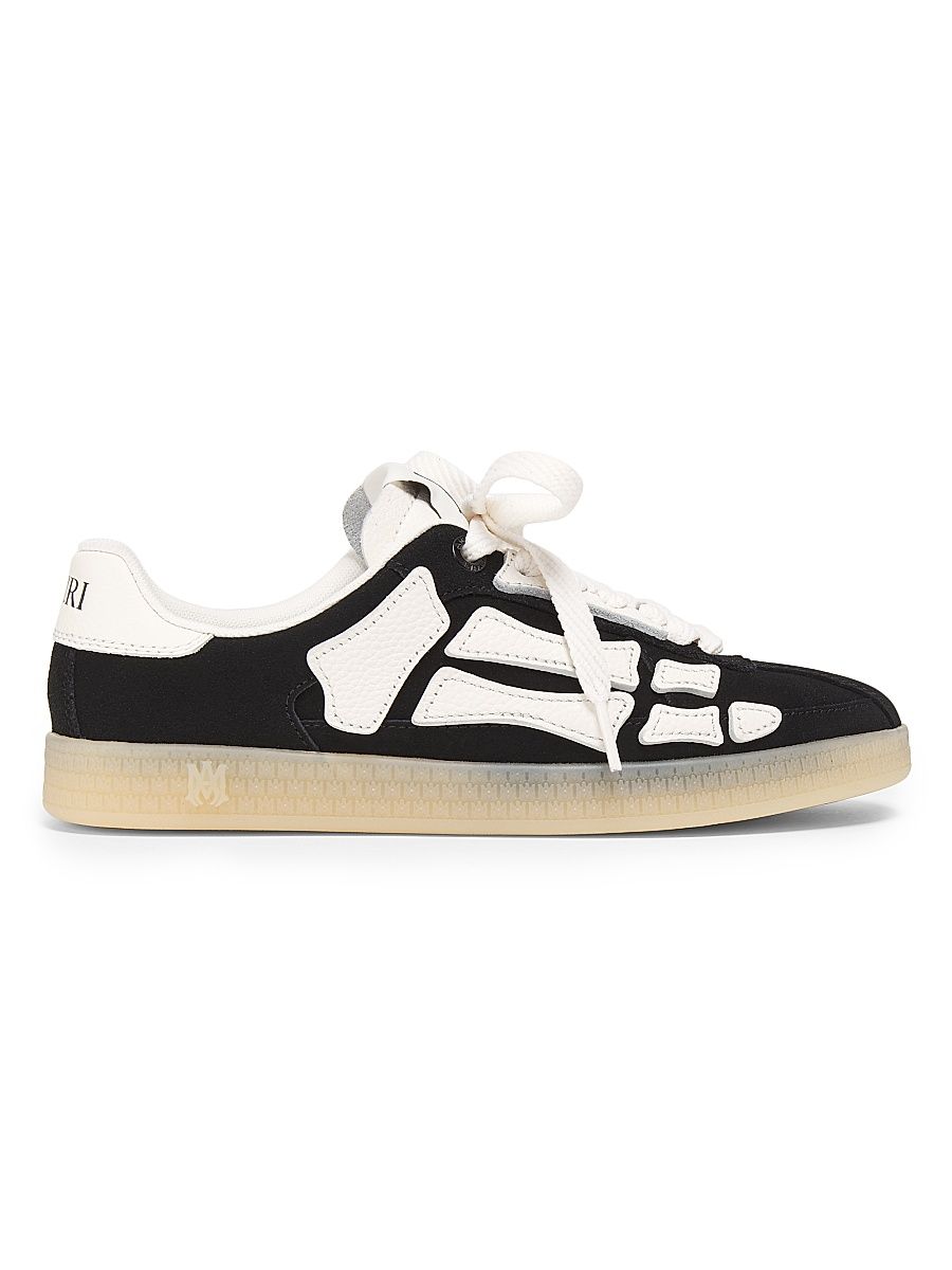 Women's Pacific Bones Leather Sneakers - Black - Size 5