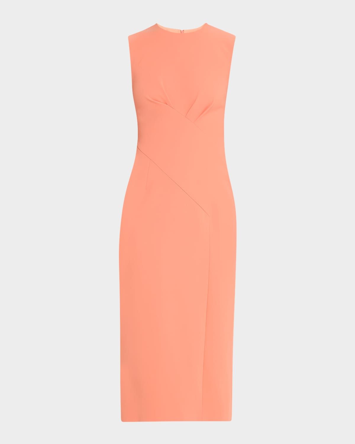 Mila Pleated Sleeveless Midi Dress