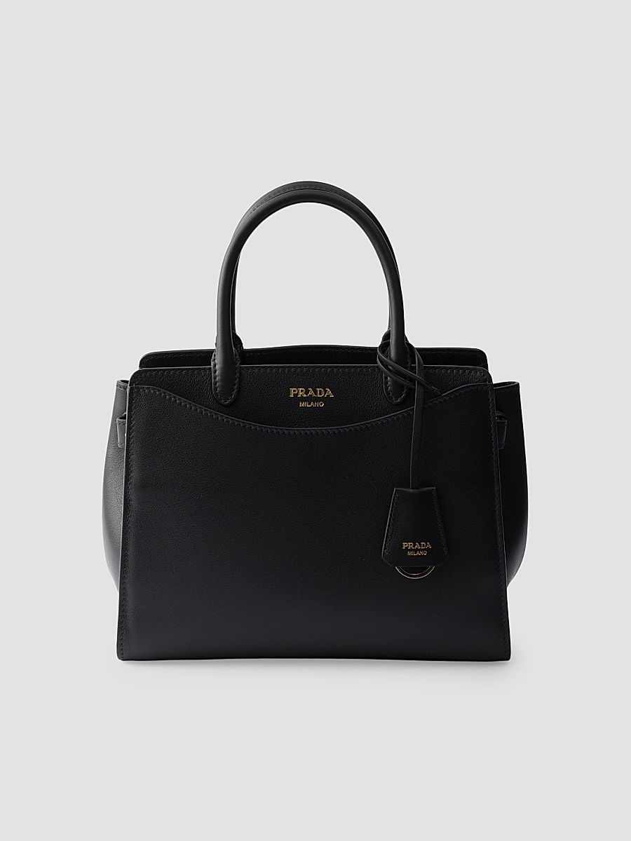 Women's Prelude Medium Leather Top Handle Bag - Black