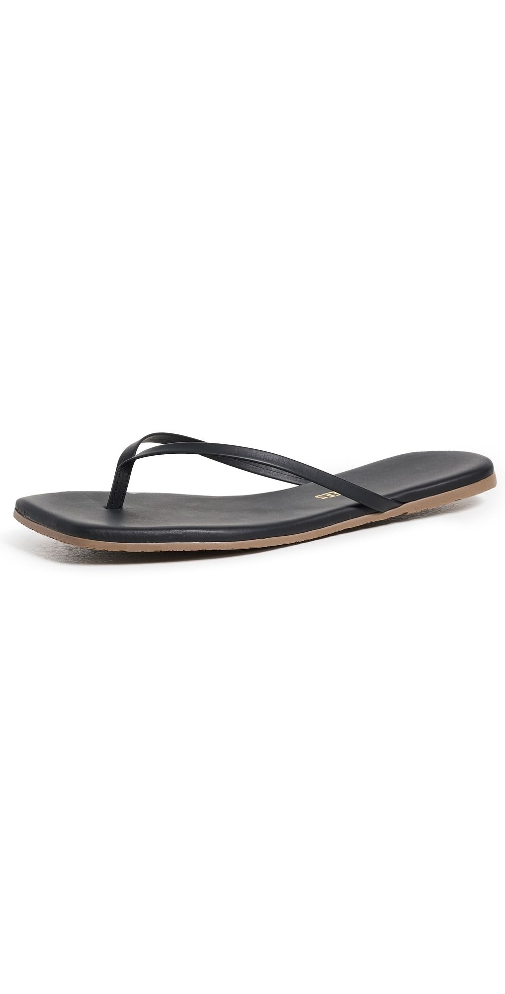 TKEES Square Toe Lily Flip Flops Black 8
