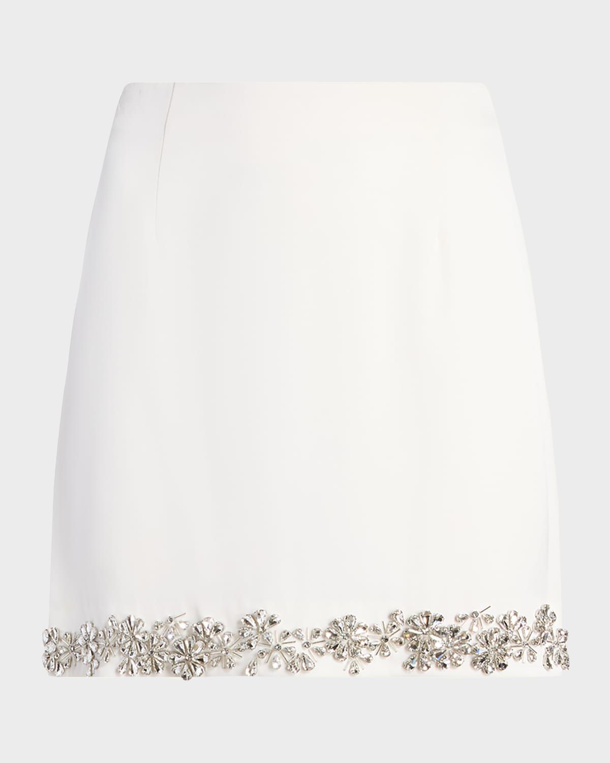 Adona Tumbling Flowers Crepe Mini Skirt