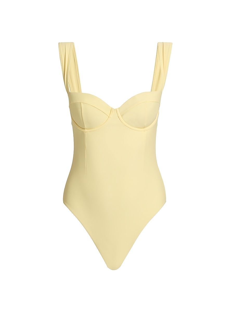 Women's Kyle Bustier One-Piece Swimsuit - Buttercream - Size XS