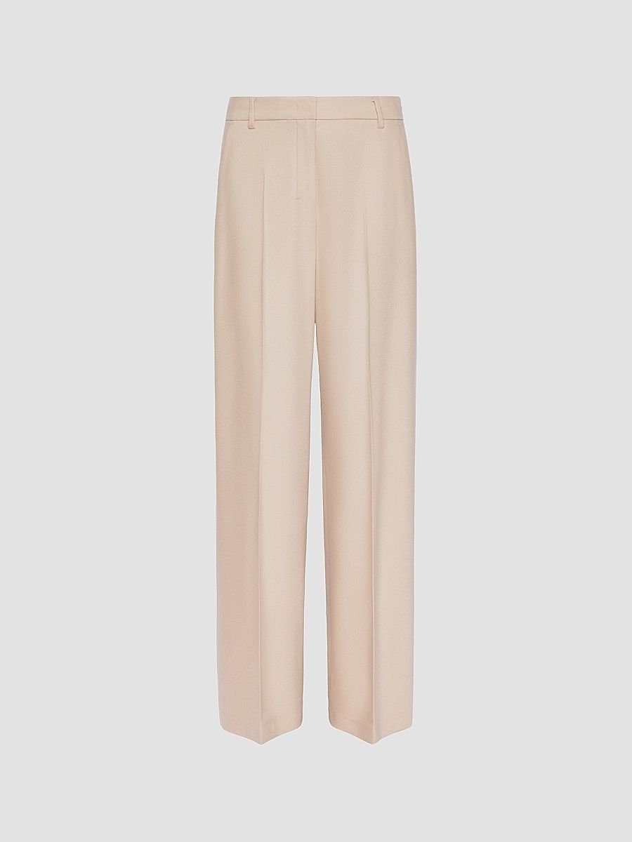 Women's Regular Fit Wool Trousers - Albino - Size 12