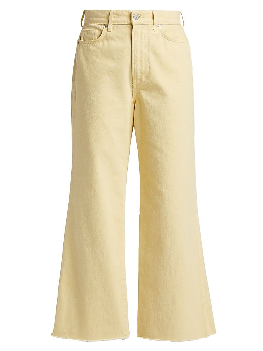 Women's Taylor High-Rise Wide-Leg Crop Jeans - Chamomile - Size 30