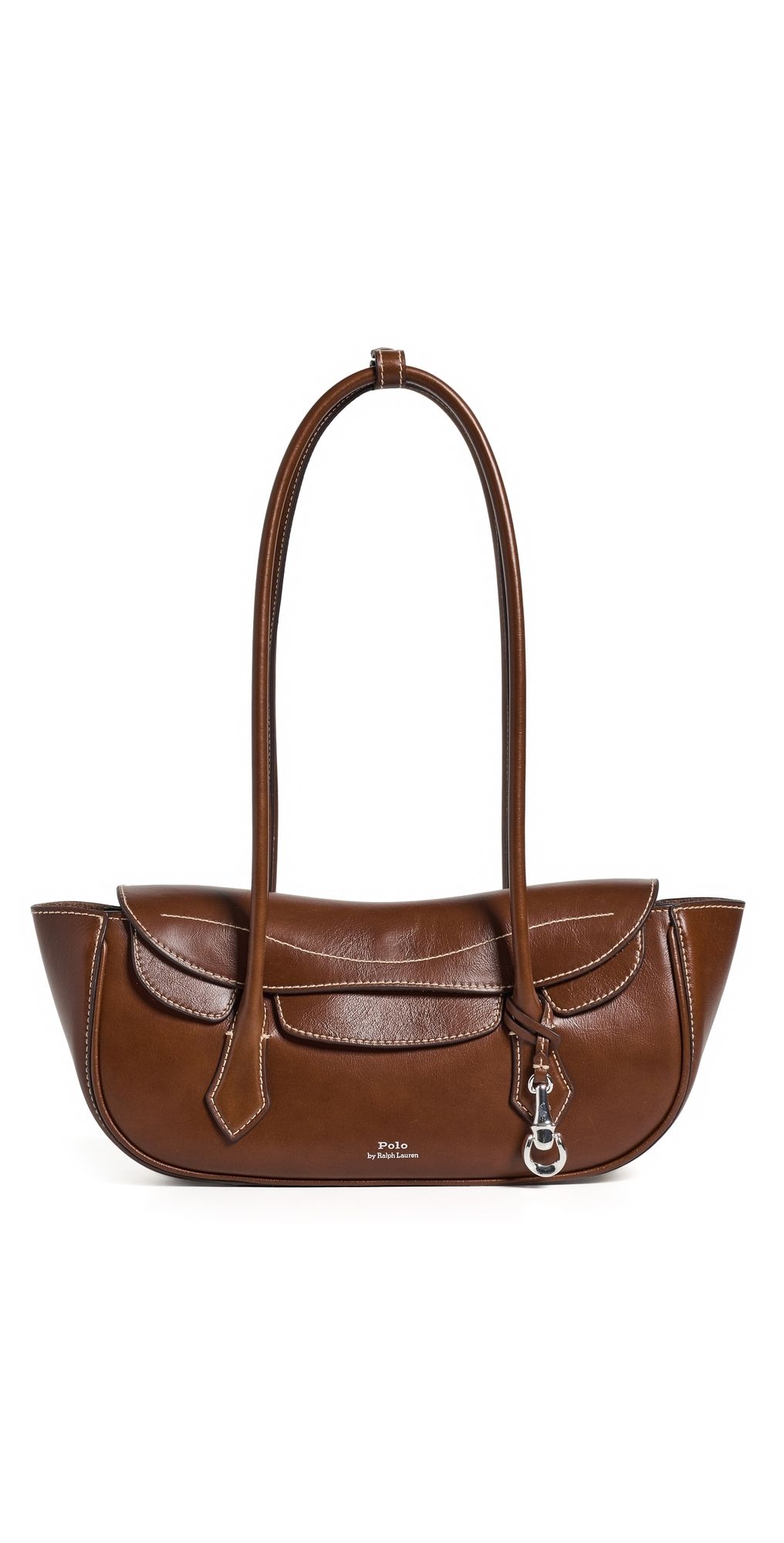 Polo Ralph Lauren Shiny Tumbled Blaze Shoulder Bag Chestnut One Size