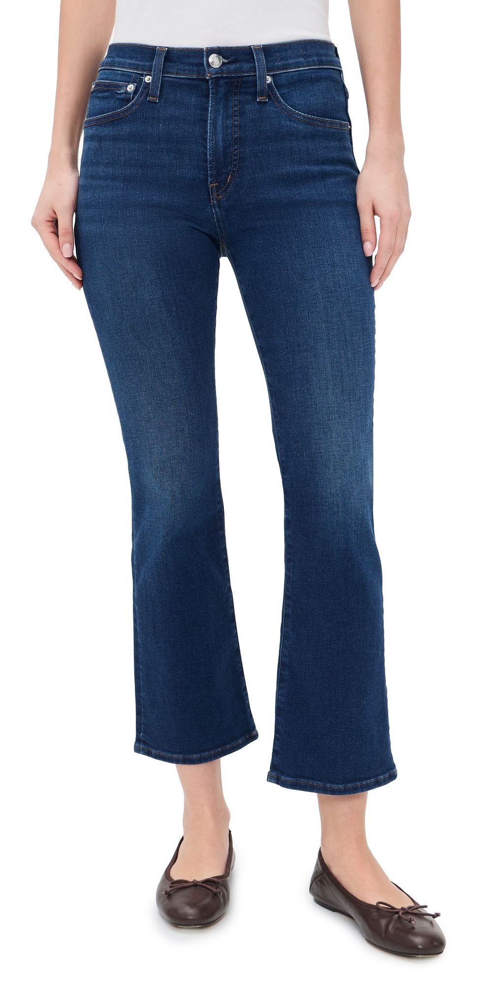 Madewell Stretch Flare Crop Jeans Osgoode Wash 31