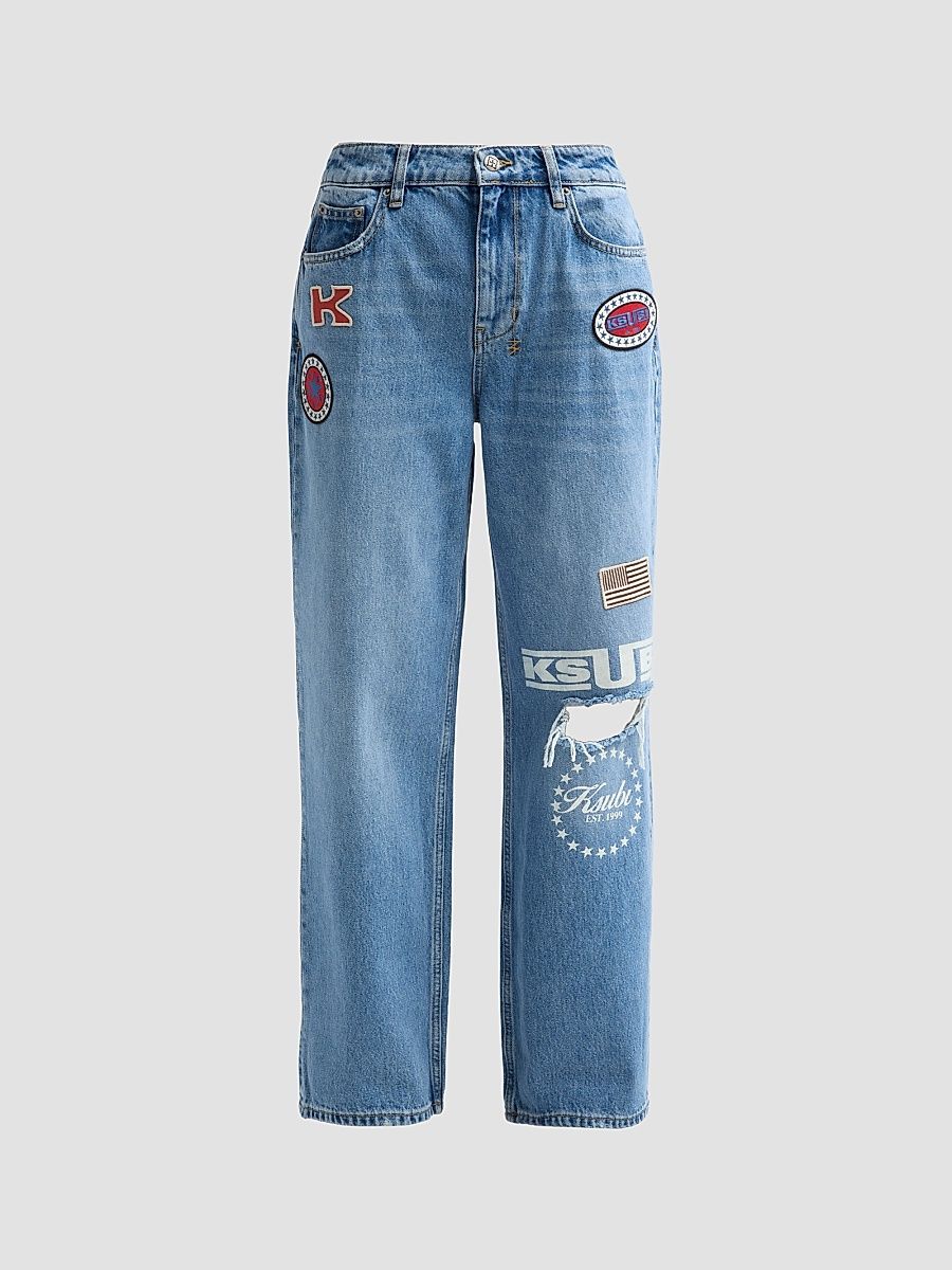 Ksubi Women's Garage Patches High-Rise Jeans - Denim - Size 31