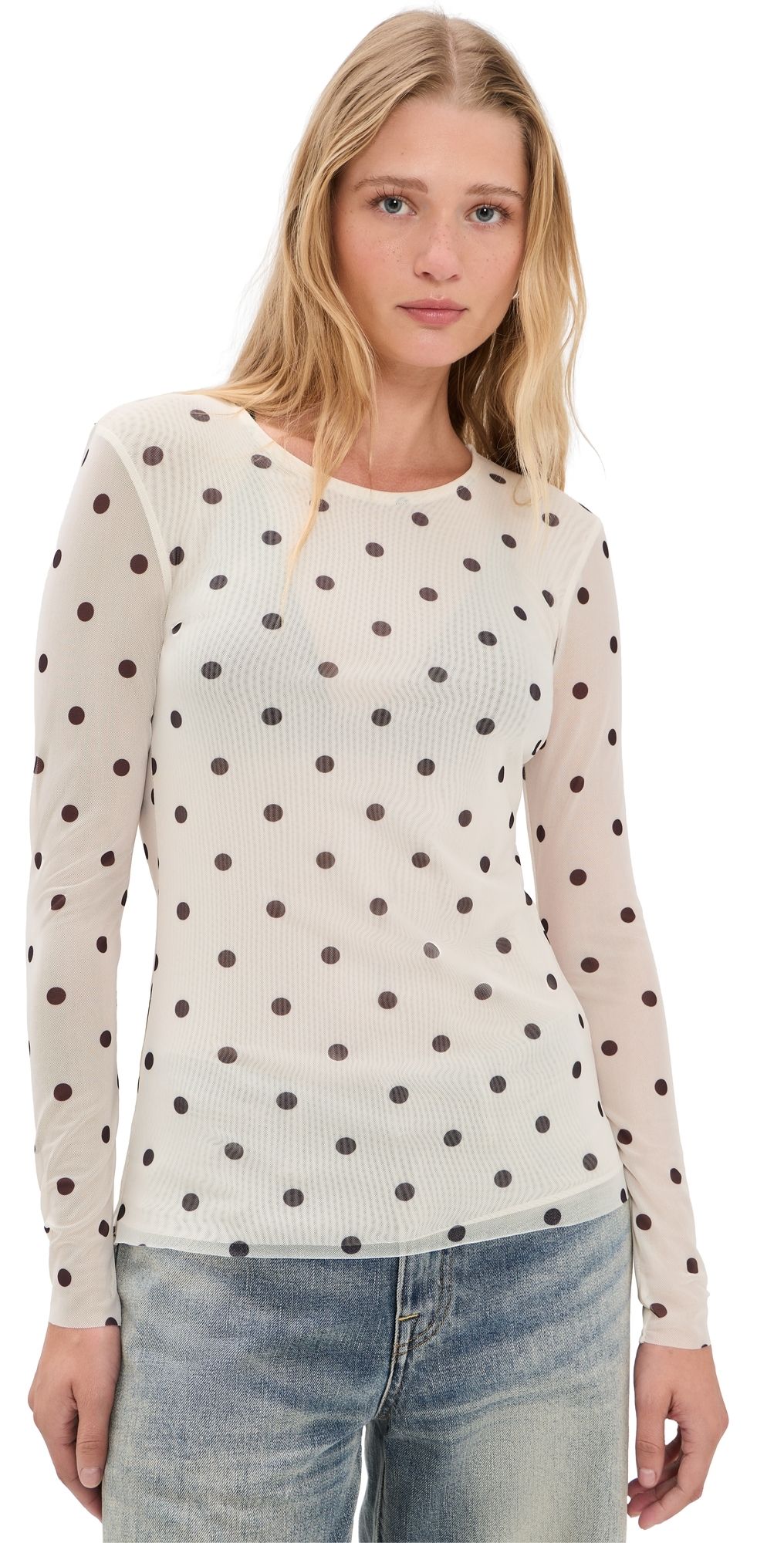 BAUM UND PFERDGARTEN Jodie Top Egret Creme Dot XS