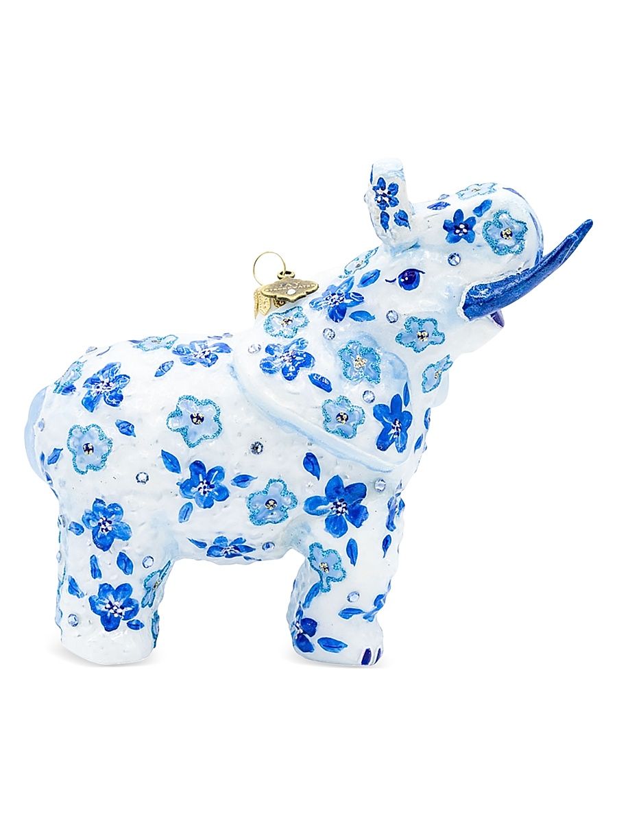 Bouquet Elephant Christmas Ornament