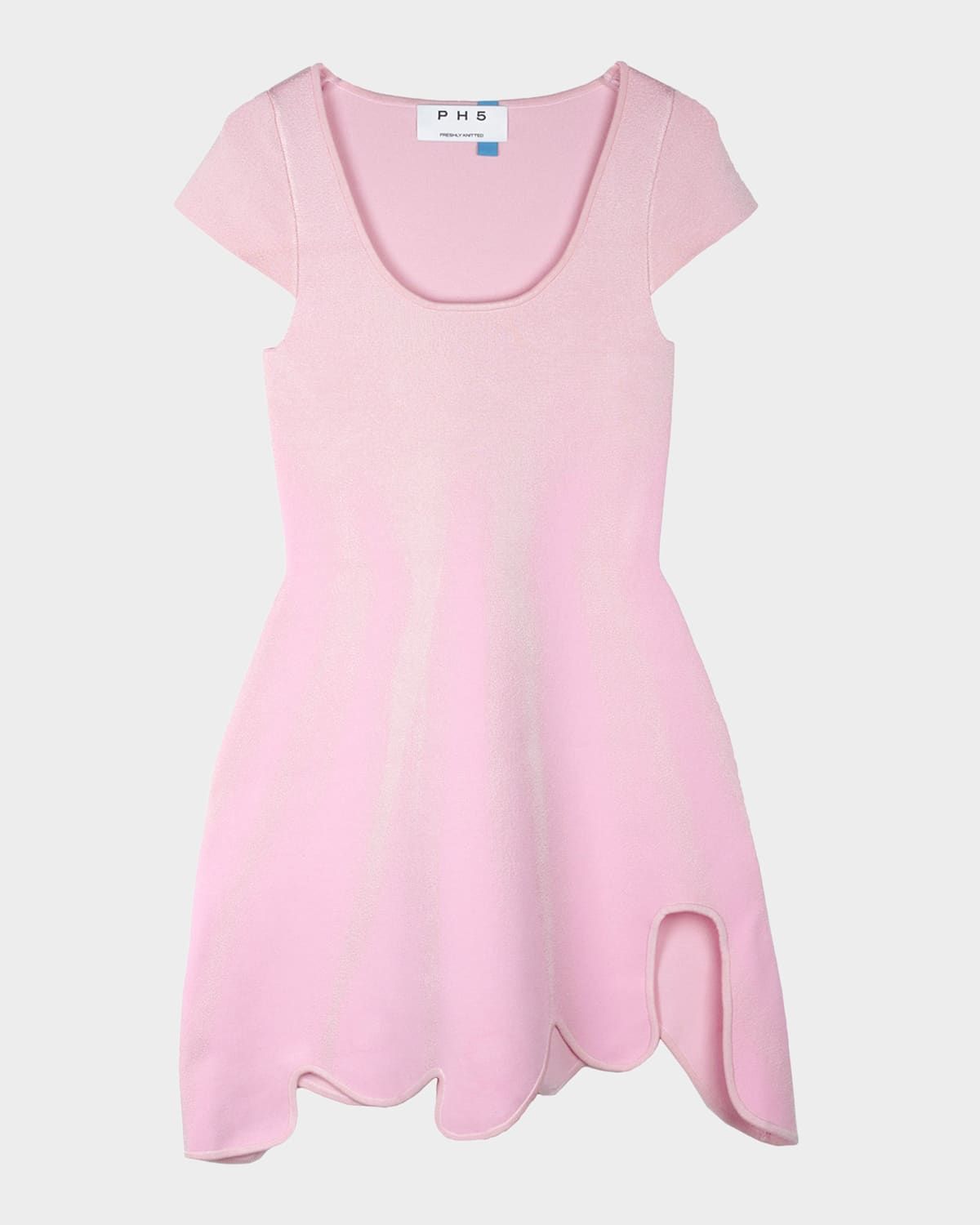 Tina Asymmetric Wavy Mini Dress