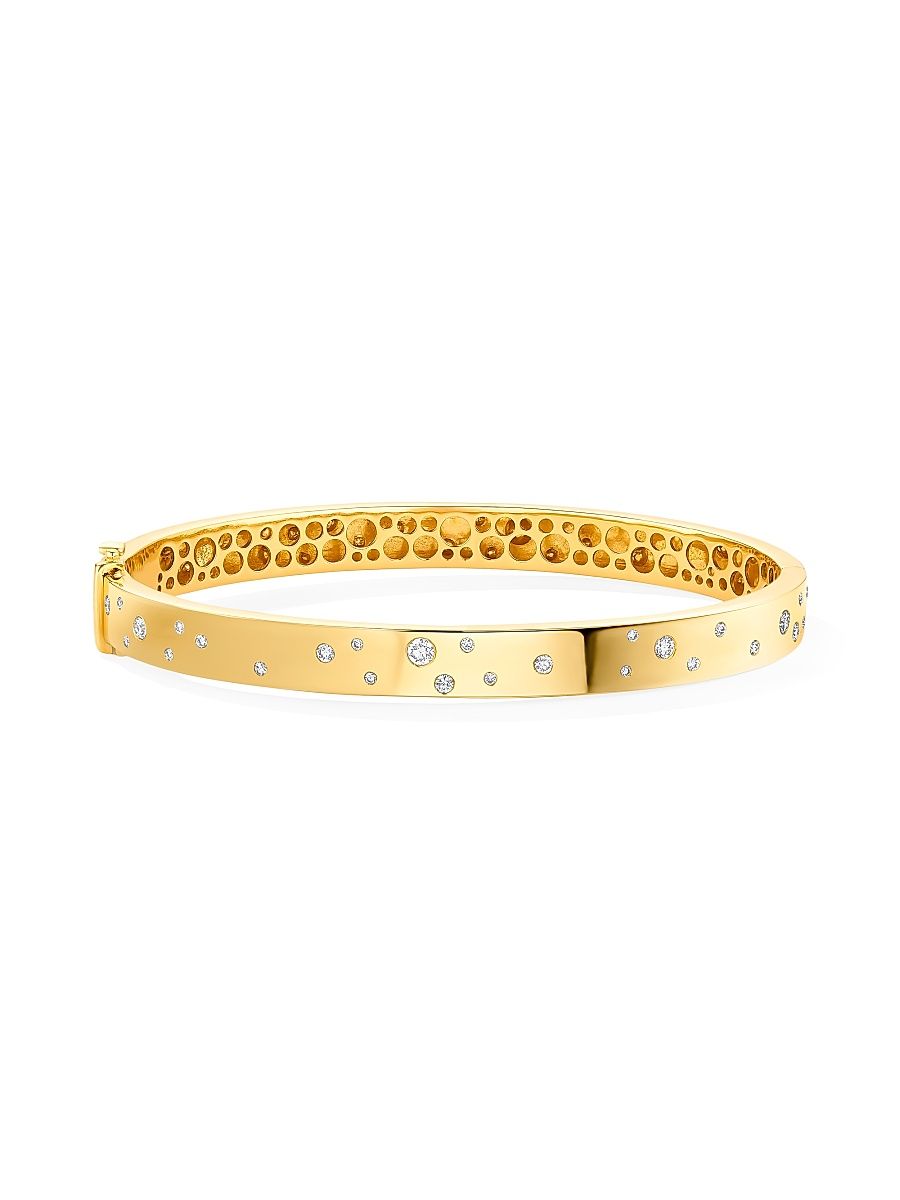 Women's Stardust 18K Yellow Gold & 0.79 TCW Diamond Bangle - Yellow Gold