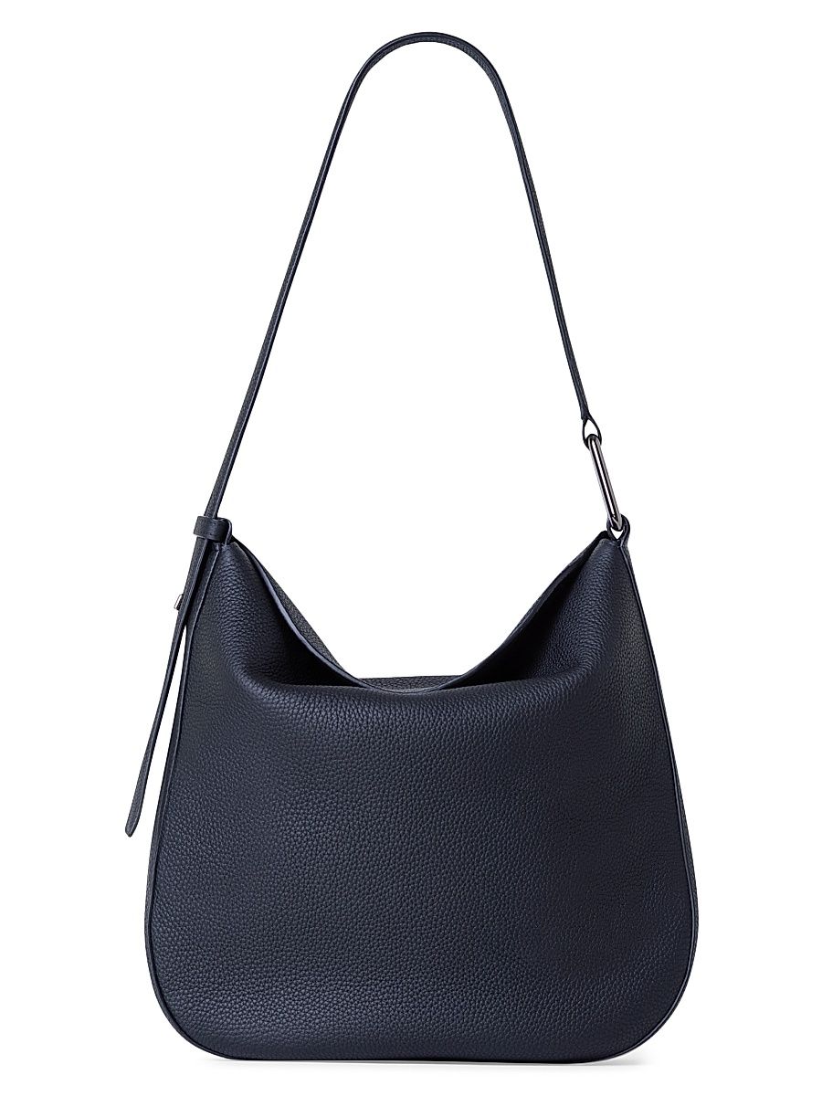 Women's Medium Anna Leather Hobo Bag - Black