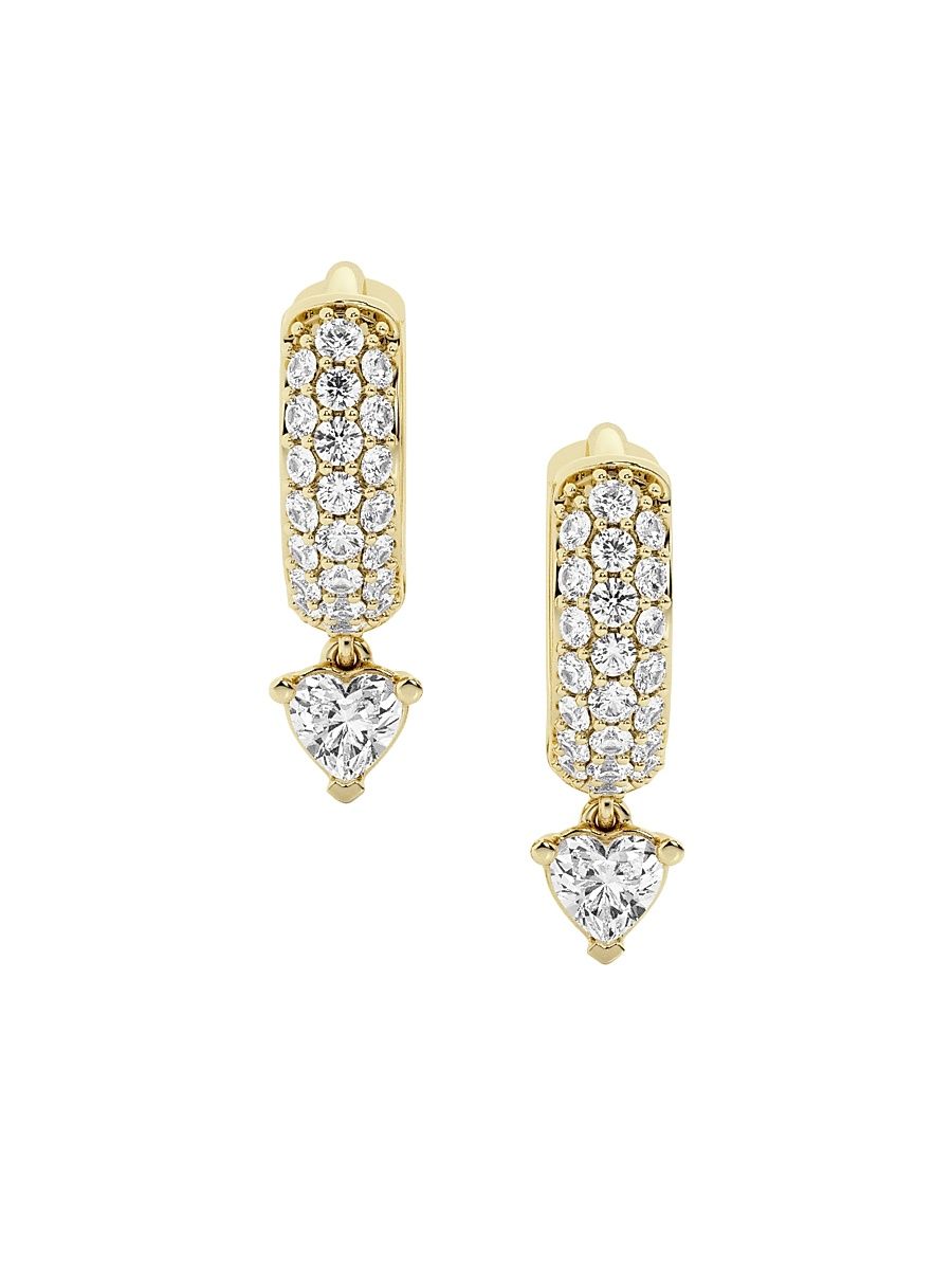 Women's Bombë 14K Yellow Gold & 0.50 TCW Lab-Grown Diamond Huggie Hoop Earrings - Yellow Gold