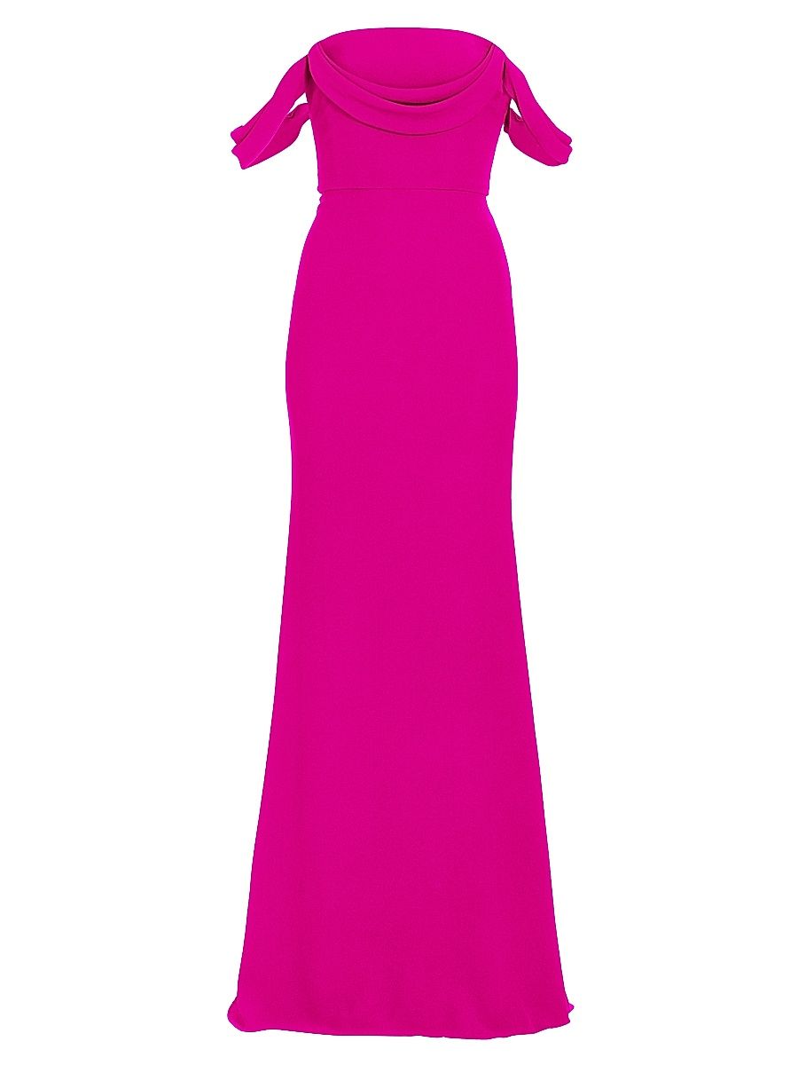 Women's Andree Off-The-Shoulder Gown - Fuchsia - Size 16