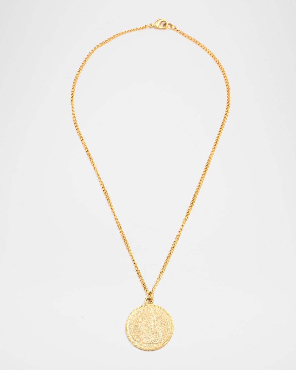 Gold Coin Pendant Necklace